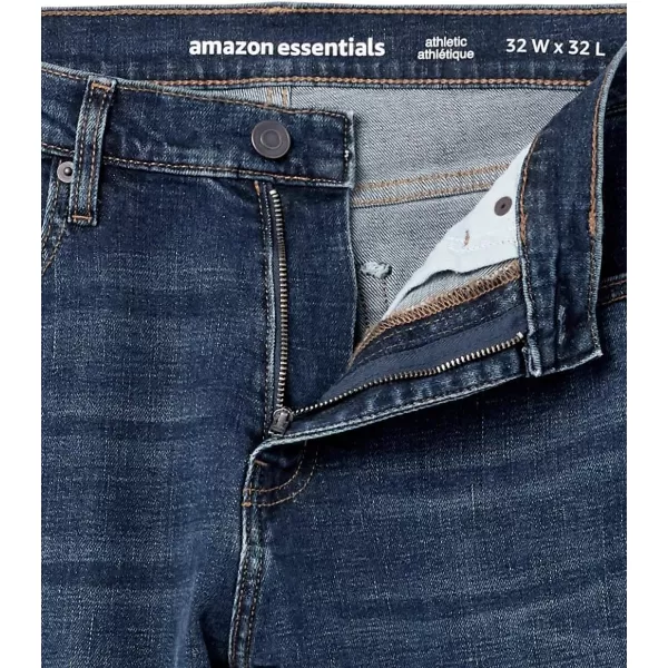 Amazon Essentials Mens AthleticFit Stretch JeanDark Blue Vintage