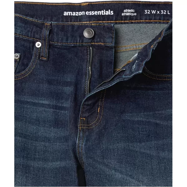 Amazon Essentials Mens AthleticFit Stretch JeanDark Wash