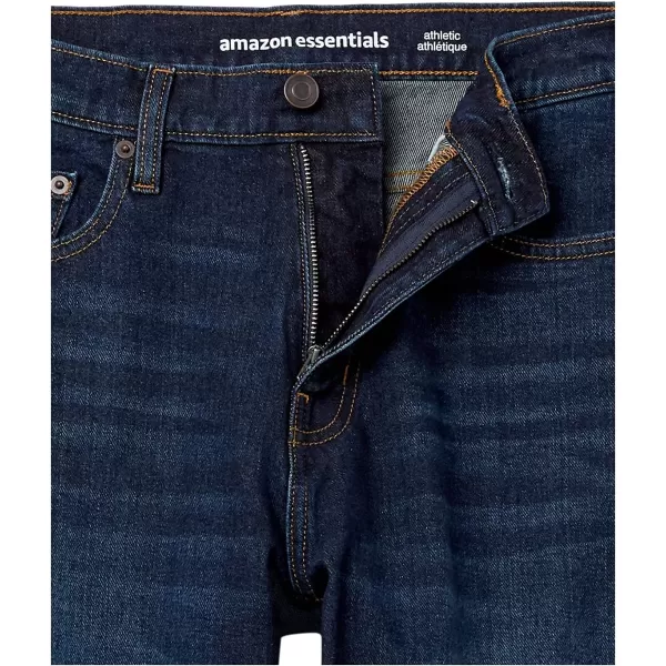 Amazon Essentials Mens AthleticFit Stretch JeanIndigo Wash