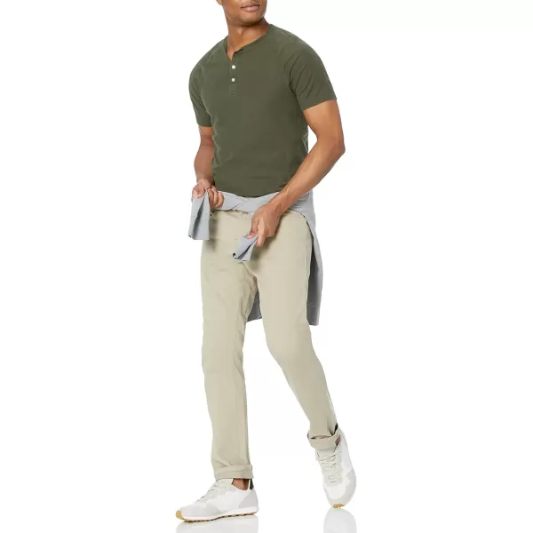 Amazon Essentials Mens AthleticFit Stretch JeanLight Khaki Brown