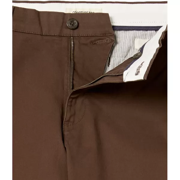 Amazon Essentials Mens AthleticFit Washed Comfort Stretch Chino Pant Previously GoodthreadsBrown