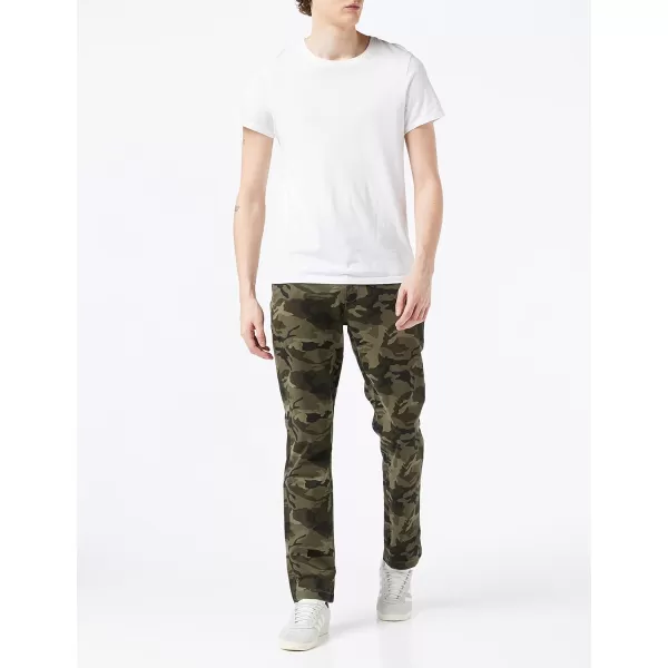 Amazon Essentials Mens AthleticFit Washed Comfort Stretch Chino Pant Previously GoodthreadsGreen Camo