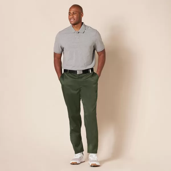 Amazon Essentials Mens Athleticfit Stretch Golf Pants Available in Big  TallDark Olive