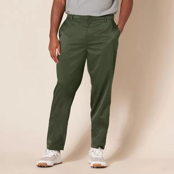 Amazon Essentials Mens Athleticfit Stretch Golf Pants Available in Big  TallDark Olive