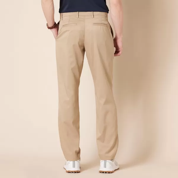 Amazon Essentials Mens Athleticfit Stretch Golf Pants Available in Big  TallKhaki Brown