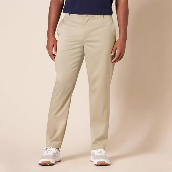 Amazon Essentials Mens Athleticfit Stretch Golf Pants Available in Big  TallKhaki Brown