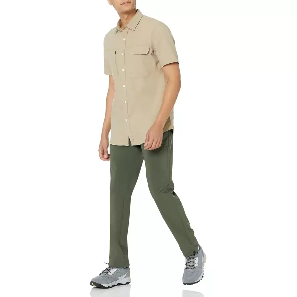 Amazon Essentials Mens Belted Moisture Wicking Hiking PantDark Olive