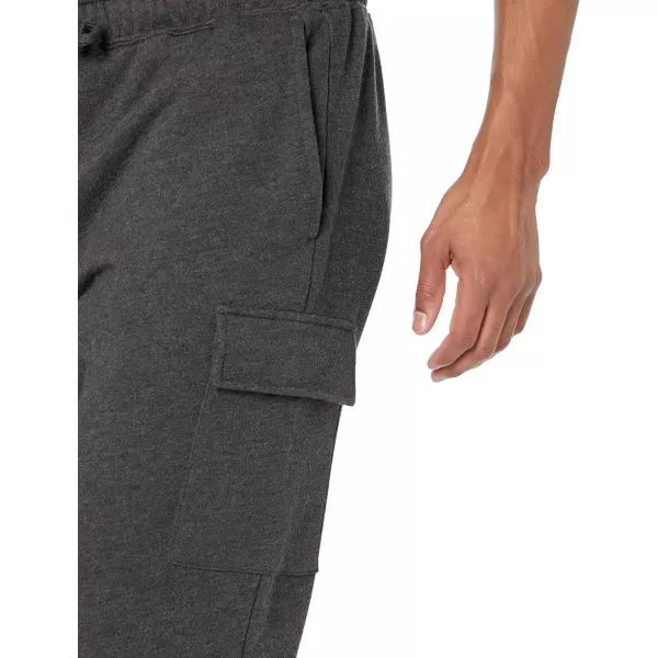 Amazon Essentials Mens Cargo Fleece Jogger SweatpantCharcoal Heather