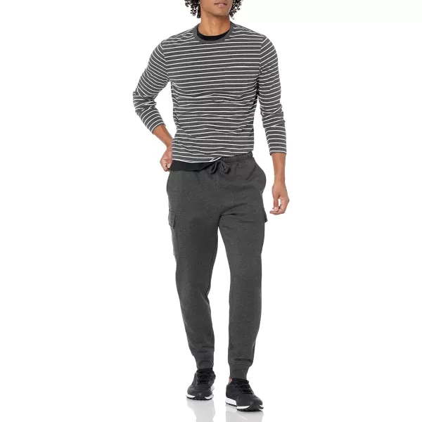 Amazon Essentials Mens Cargo Fleece Jogger SweatpantCharcoal Heather