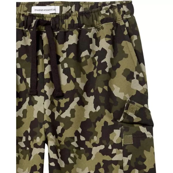 Amazon Essentials Mens Cargo Fleece SweatpantOlive Geo Camo