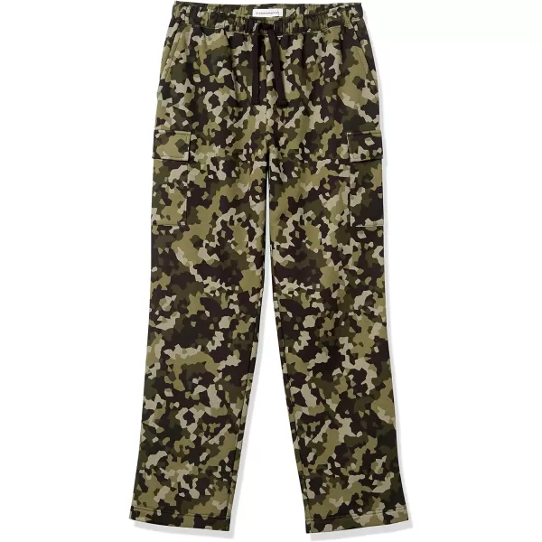 Amazon Essentials Mens Cargo Fleece SweatpantOlive Geo Camo