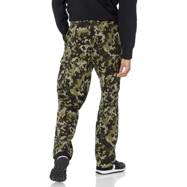 Amazon Essentials Mens Cargo Fleece SweatpantOlive Geo Camo