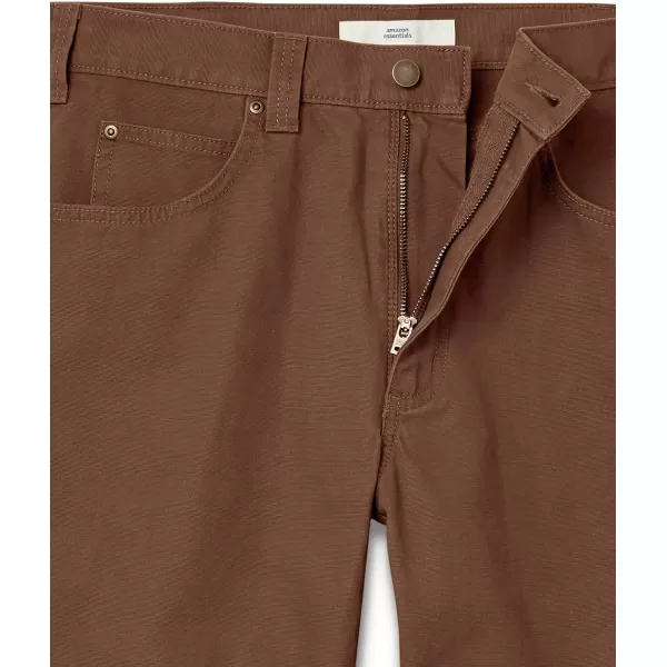 Amazon Essentials Mens Carpenter Jean with Tool PocketsBrown