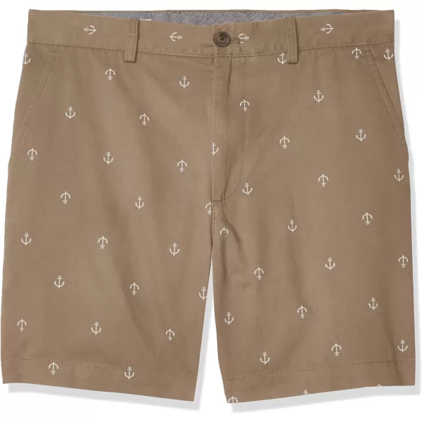 Amazon Essentials Mens ClassicFit 7 ShortKhaki Brown Anchor