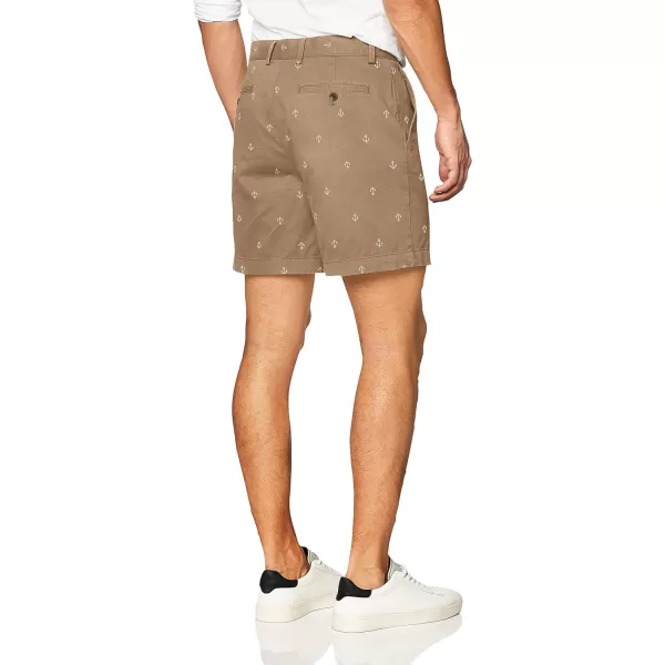 Amazon Essentials Mens ClassicFit 7 ShortKhaki Brown Anchor