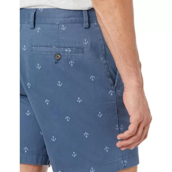 Amazon Essentials Mens ClassicFit 7 ShortNavy Anchor