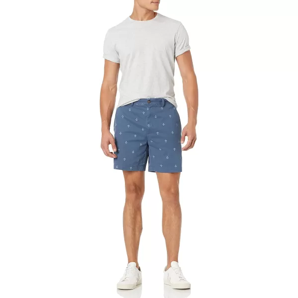 Amazon Essentials Mens ClassicFit 7 ShortNavy Anchor