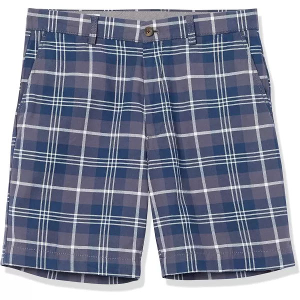 Amazon Essentials Mens ClassicFit 7 ShortNavy Plaid