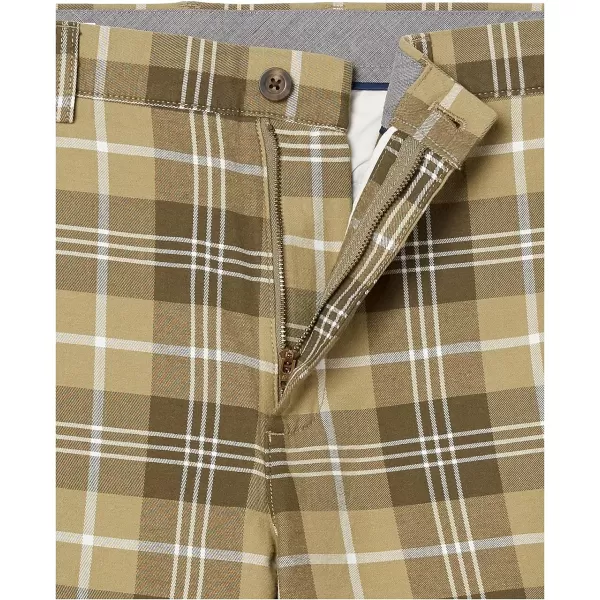 Amazon Essentials Mens ClassicFit 7 ShortOlive Plaid