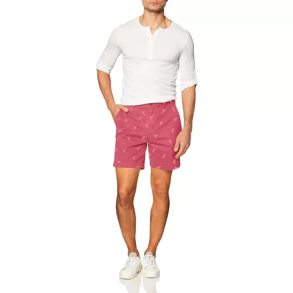 Amazon Essentials Mens ClassicFit 7 ShortRed Lobster