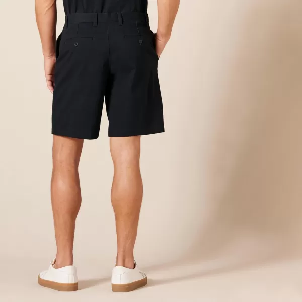 Amazon Essentials Mens ClassicFit 9 Comfort Stretch Chino ShortBlack