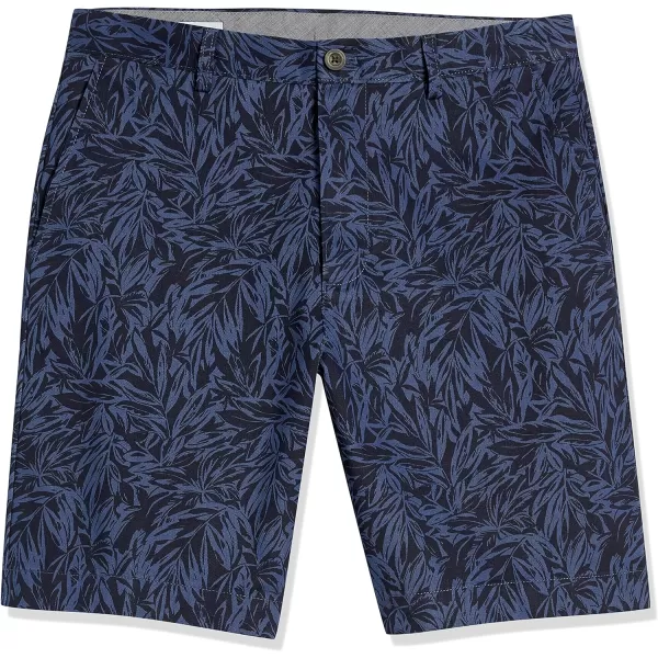 Amazon Essentials Mens ClassicFit 9 ShortIndigo Palm Leaf Print