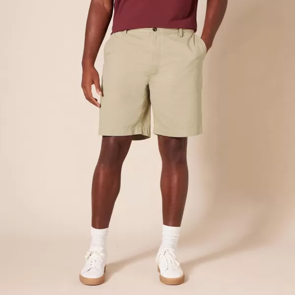 Amazon Essentials Mens ClassicFit 9 ShortKhaki Brown