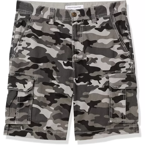 Amazon Essentials Mens ClassicFit Cargo Short Available in Big  TallGrey Camo