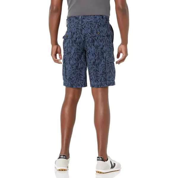 Amazon Essentials Mens ClassicFit Cargo Short Available in Big  TallIndigo Palm Leaf Print