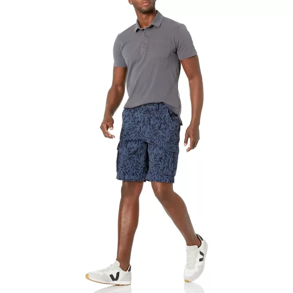Amazon Essentials Mens ClassicFit Cargo Short Available in Big  TallIndigo Palm Leaf Print