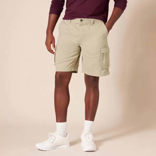 Amazon Essentials Mens ClassicFit Cargo Short Available in Big  TallKhaki Brown