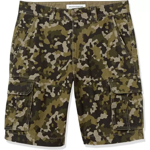 Amazon Essentials Mens ClassicFit Cargo Short Available in Big  TallOlive Camo