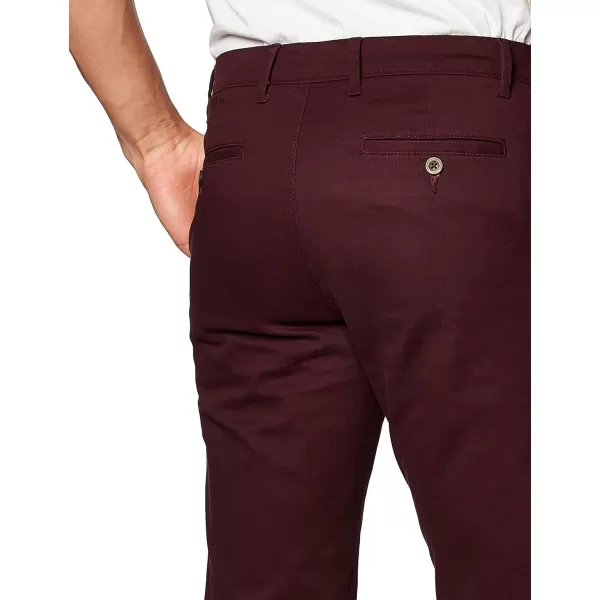 Amazon Essentials Mens ClassicFit Casual Stretch Khaki PantBurgundy