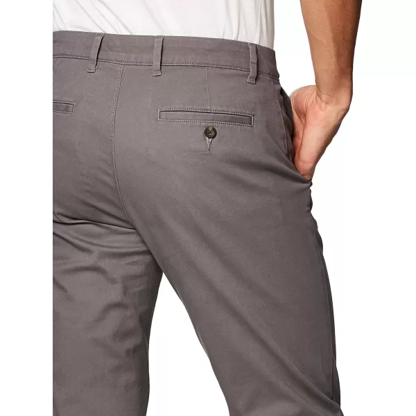 Amazon Essentials Mens ClassicFit Casual Stretch Khaki PantDark Grey