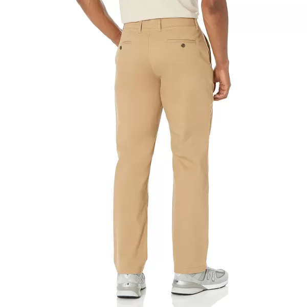 Amazon Essentials Mens ClassicFit Casual Stretch Khaki PantDark Khaki Brown