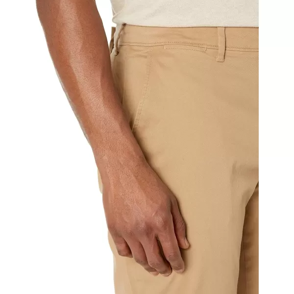 Amazon Essentials Mens ClassicFit Casual Stretch Khaki PantDark Khaki Brown