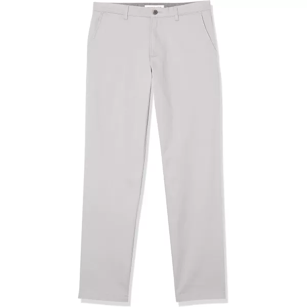 Amazon Essentials Mens ClassicFit Casual Stretch Khaki PantLight Grey