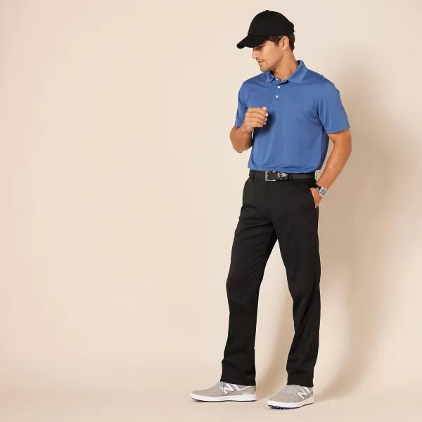 Amazon Essentials Mens ClassicFit Stretch Golf Pant Available in Big amp TallPolyester Blend Black