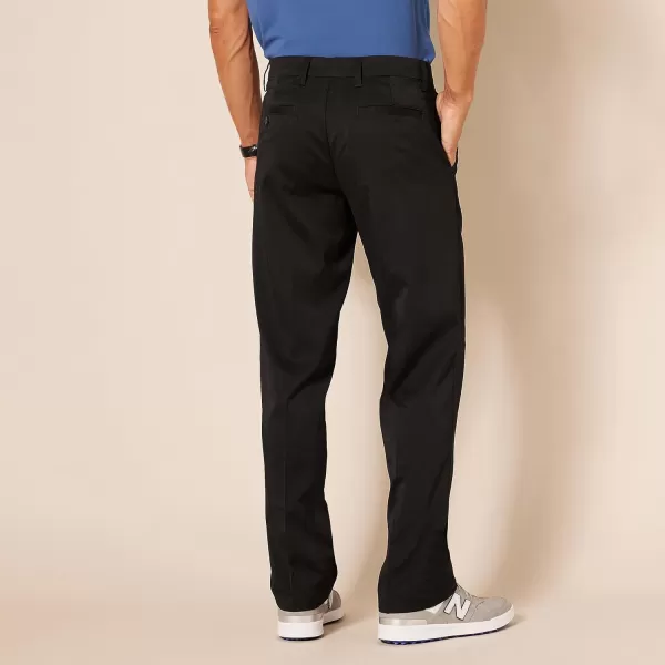 Amazon Essentials Mens ClassicFit Stretch Golf Pant Available in Big amp TallPolyester Blend Black