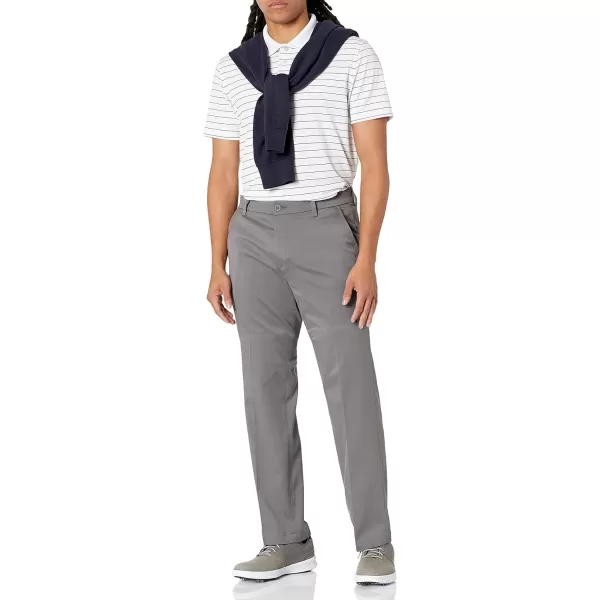 Amazon Essentials Mens ClassicFit Stretch Golf Pant Available in Big amp TallPolyester Blend Grey