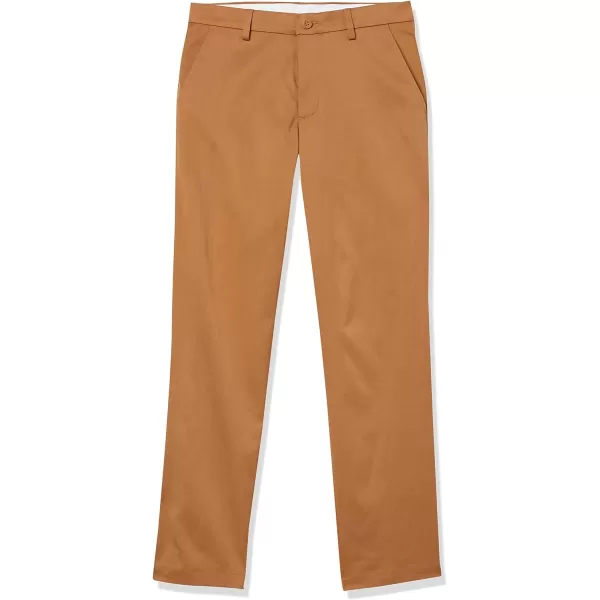 Amazon Essentials Mens ClassicFit Stretch Golf Pant Available in Big amp TallPolyester Blend Light Khaki Brown