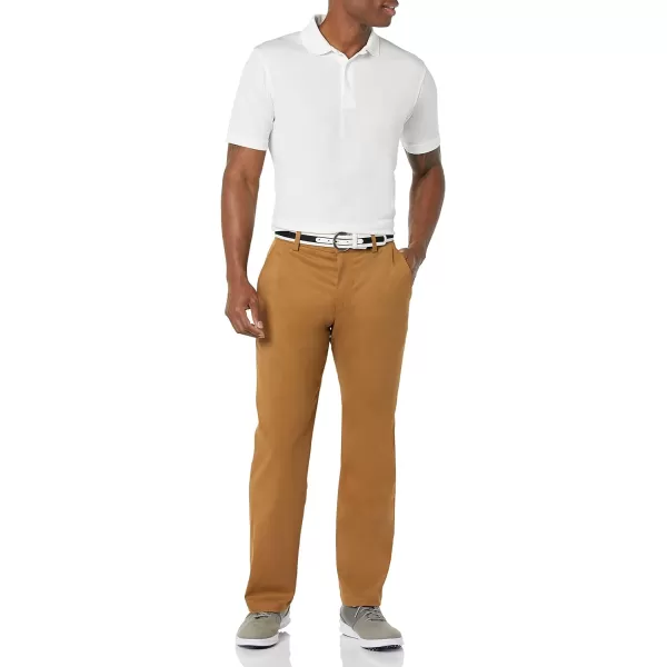 Amazon Essentials Mens ClassicFit Stretch Golf Pant Available in Big amp TallPolyester Blend Light Khaki Brown