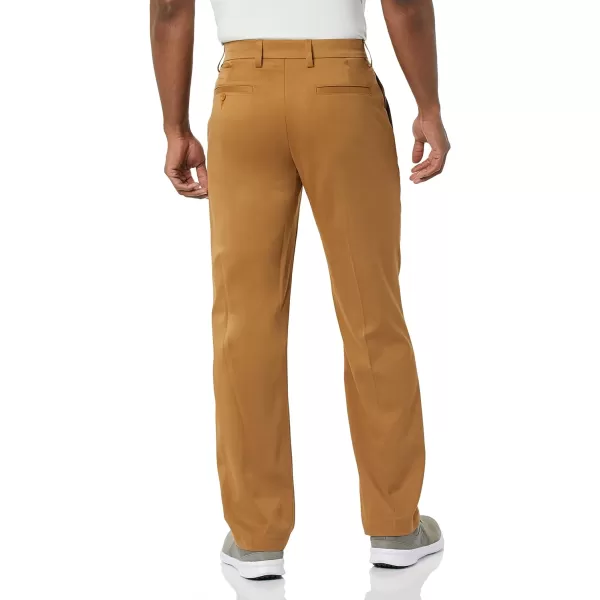 Amazon Essentials Mens ClassicFit Stretch Golf Pant Available in Big amp TallPolyester Blend Light Khaki Brown