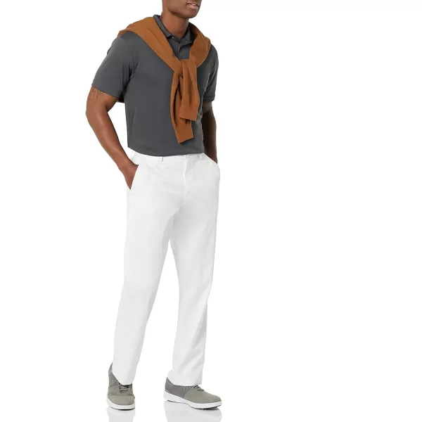 Amazon Essentials Mens ClassicFit Stretch Golf Pant Available in Big amp TallPolyester Blend White