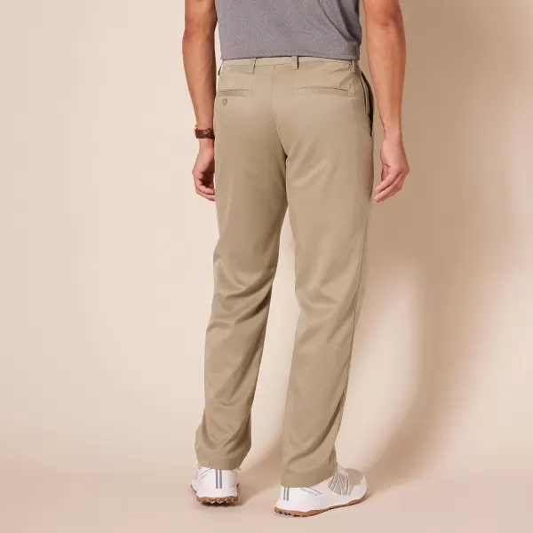 Amazon Essentials Mens ClassicFit Stretch Golf Pant Available in Big amp TallRecycled Polyester Blend Khaki Brown