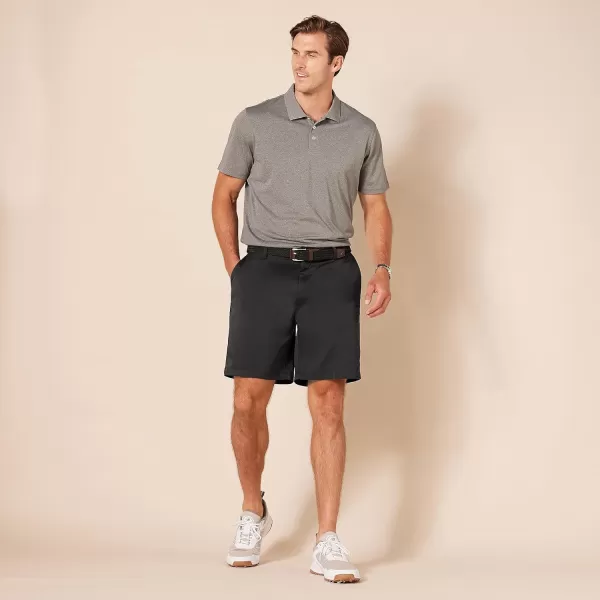 Amazon Essentials Mens ClassicFit Stretch Golf Short Available in Big amp TallPolyester Blend Black