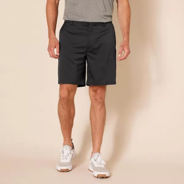 Amazon Essentials Mens ClassicFit Stretch Golf Short Available in Big amp TallPolyester Blend Black