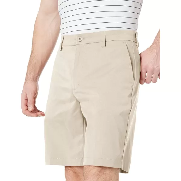 Amazon Essentials Mens ClassicFit Stretch Golf Short Available in Big amp TallPolyester Blend Stone