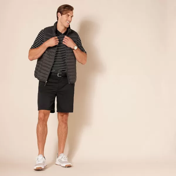 Amazon Essentials Mens ClassicFit Stretch Golf Short Available in Big amp TallRecycled Polyester Blend Black