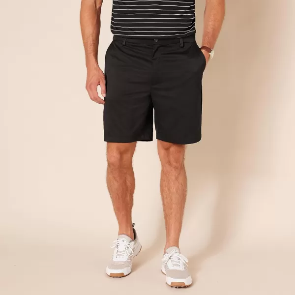 Amazon Essentials Mens ClassicFit Stretch Golf Short Available in Big amp TallRecycled Polyester Blend Black